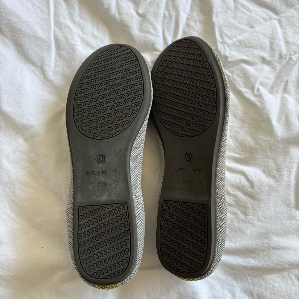 Rothy's Iridescent Light Gray Flats Women’s Size 7.5. - Picture 5 of 5